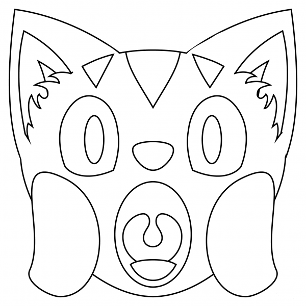 Weary Cat coloring page image