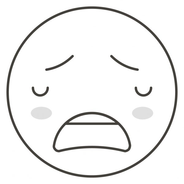 Weary Face coloring page image