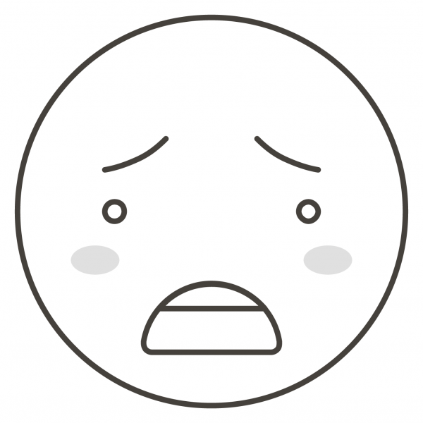 Weary Face coloring page image