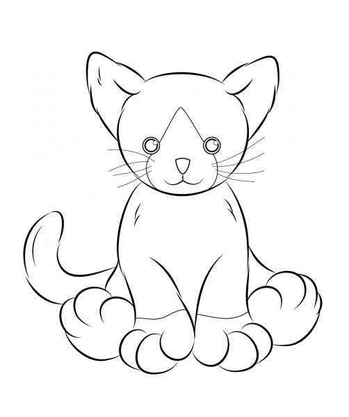 Webkinz Cat coloring page image