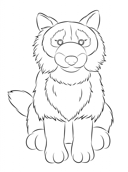 Webkinz Dog coloring page image
