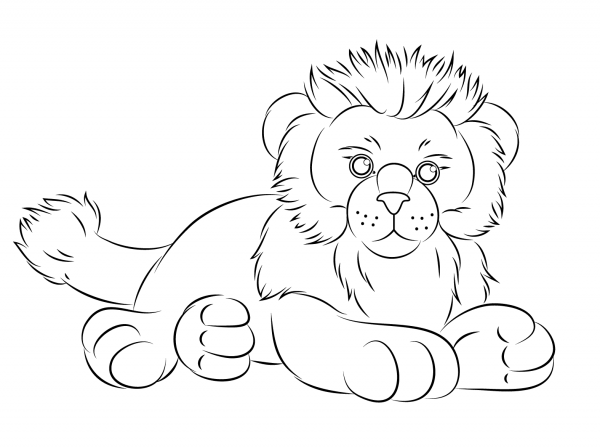 Webkinz Lion coloring page image