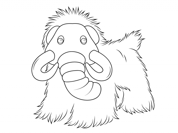 Webkinz Mammoth coloring page image