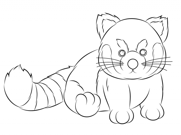 Webkinz Red Panda coloring page image