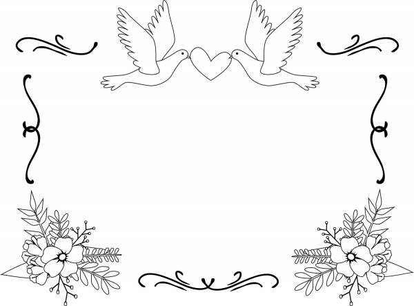 Wedding Border coloring page image