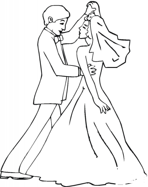 Wedding Dance  coloring page image