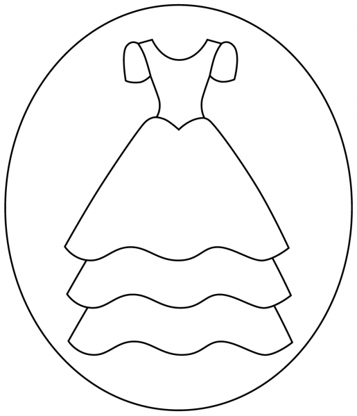 Wedding Dress coloring page image