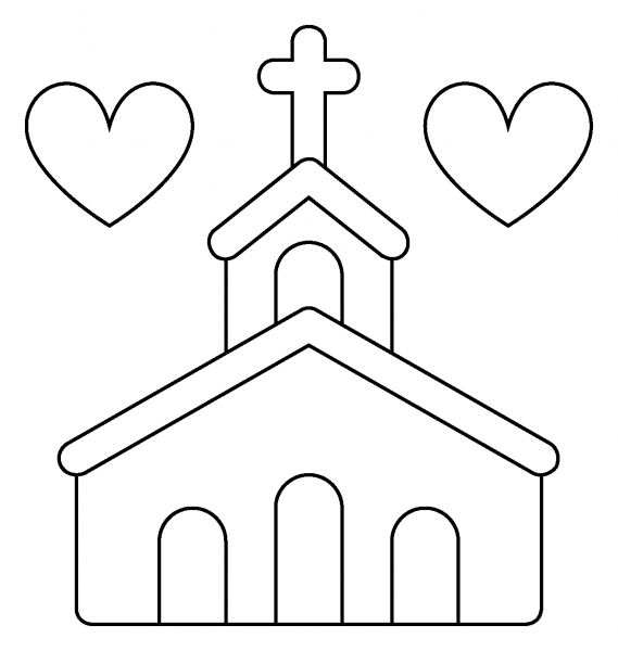 Wedding Emoji coloring page image