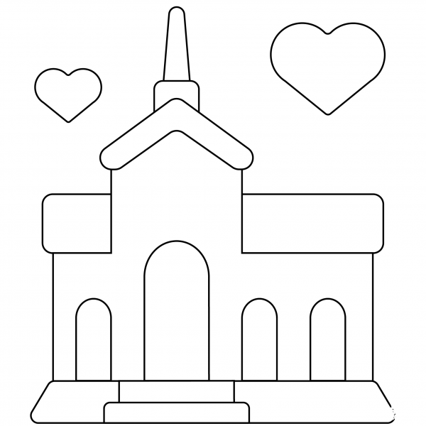 Wedding Emoji coloring page image