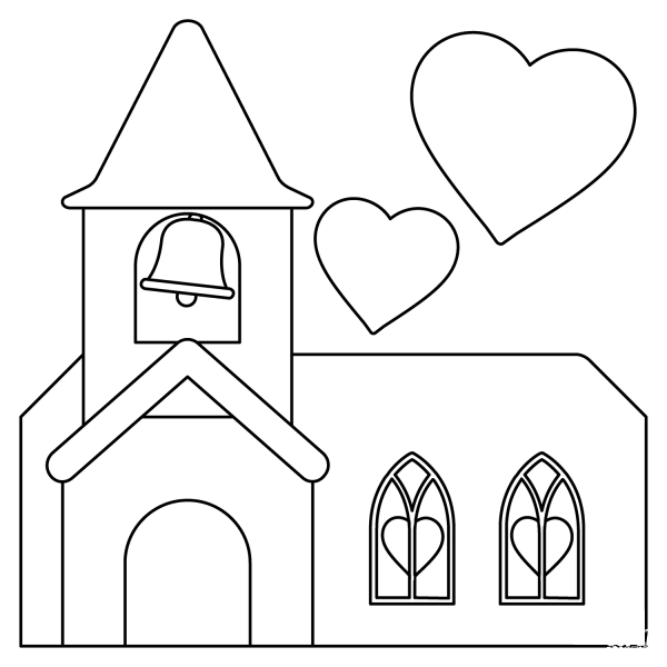 Wedding Emoji coloring page image