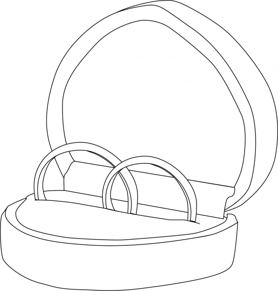 Wedding Rings coloring page image