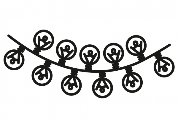 Wedding String Light coloring page image