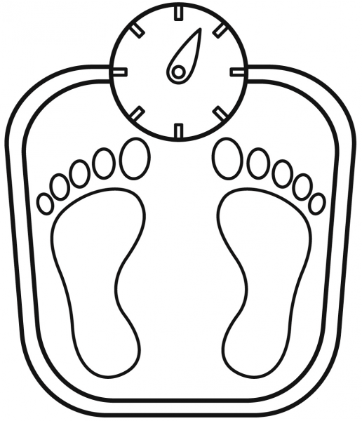 Weighing Scale coloring page image