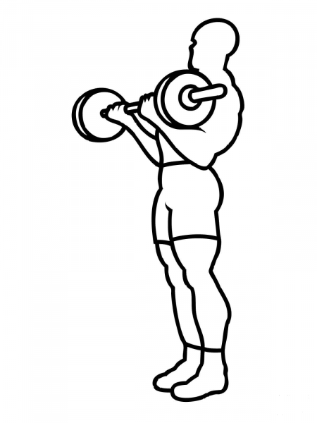 Weight Training Workout coloring page image