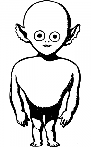Weirdo Alien coloring page image
