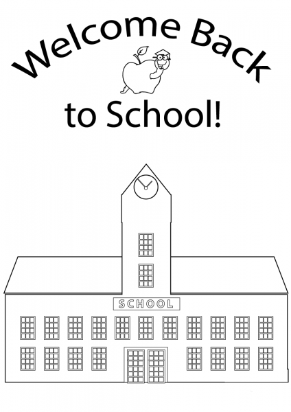 Welcome Back to School coloring page image