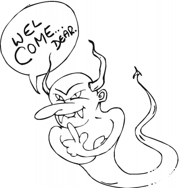 Welcome To Hell  coloring page image