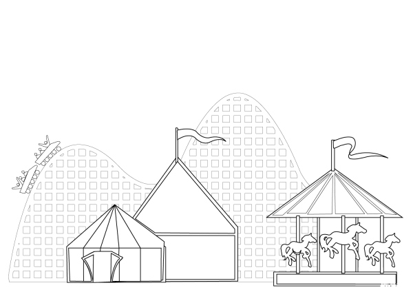 Welcome to the Circus  coloring page image