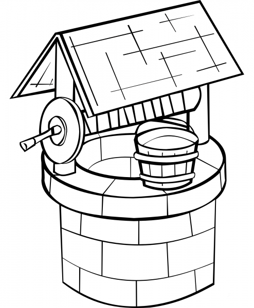 Well coloring page image
