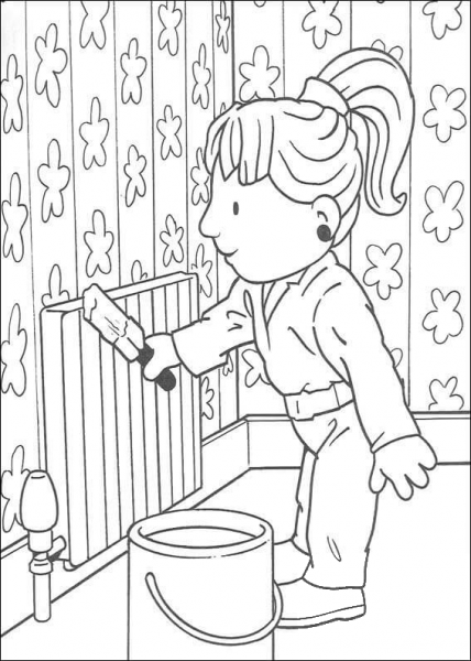Wendy Is Painting Wallpaper coloring page image