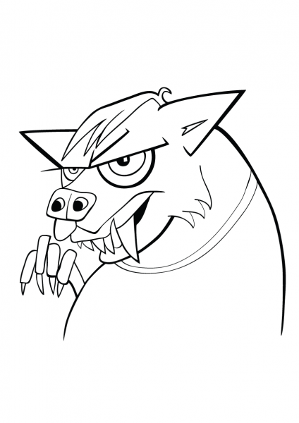 Werewolf  coloring page image