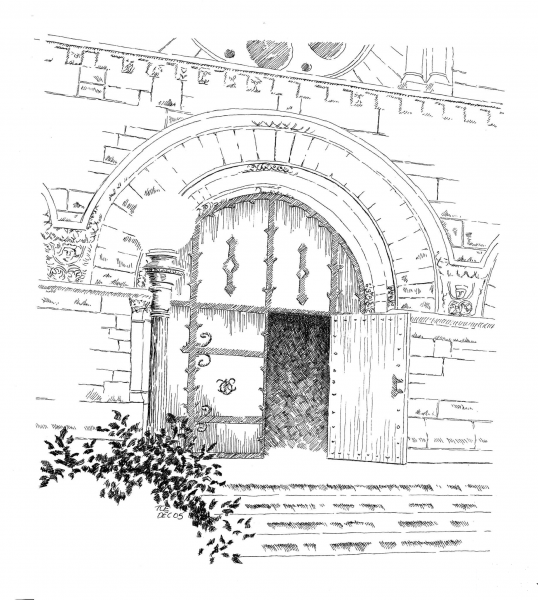 West Entrance to Narthex at Shadyside Presbyterian Church coloring page image