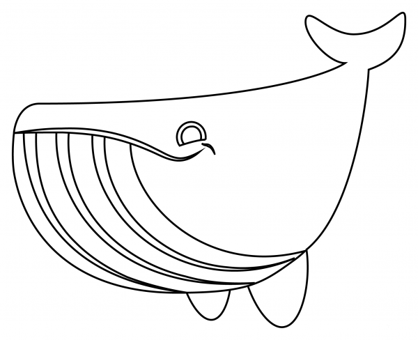 Whale coloring page image