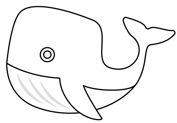 Whale Emoji coloring page image