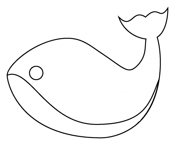 Whale Emoji coloring page image