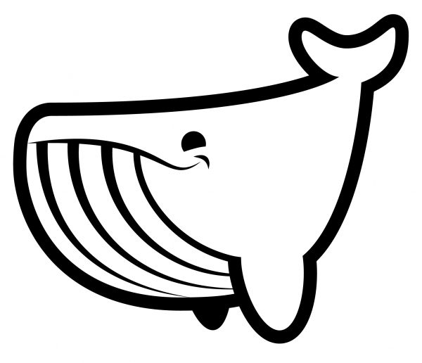 Whale Emoji coloring page image