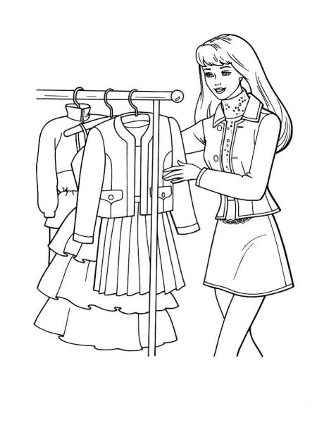 What Dress To Choose? coloring page image