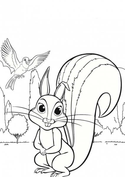 Whatnaught and Robin from Sofia the First coloring page image