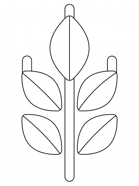 Wheat coloring page image