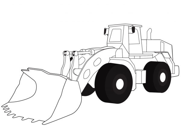 Wheel Loader coloring page image