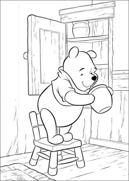 Where is my honey? coloring page image