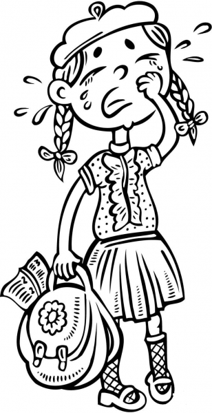Whining Girl coloring page image