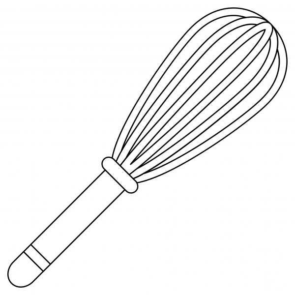 Whisk coloring page image