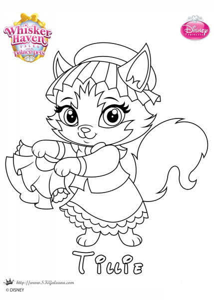 Whisker Haven Tillie Princess coloring page image