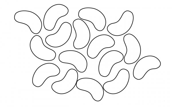 White Beans  coloring page image