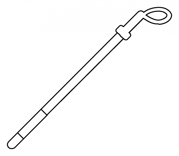 White Cane Emoji coloring page image