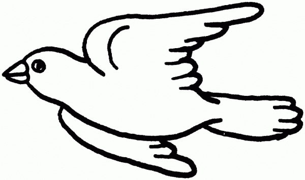 White Dove  coloring page image