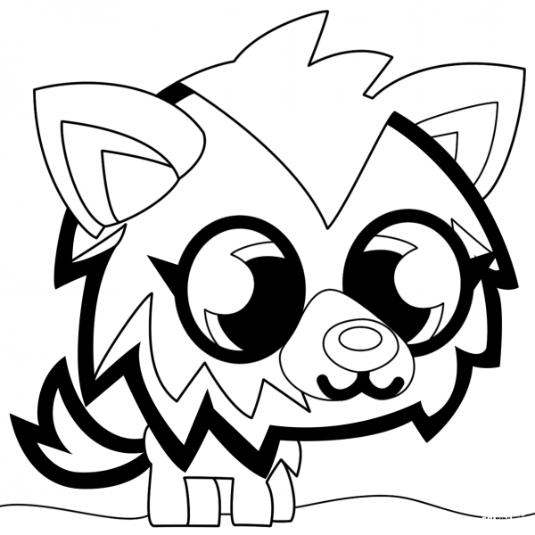 White Fang Moshling coloring page image