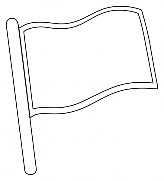 White Flag Emoji coloring page ColouringPages