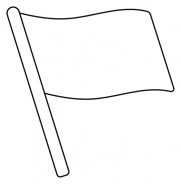 White Flag Emoji coloring page image