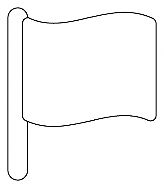 White Flag Emoji coloring page image