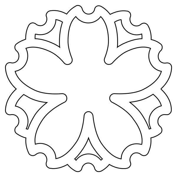 White Flower coloring page image