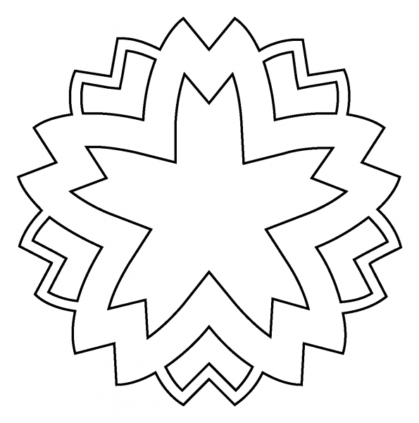 White Flower Emoji coloring page image