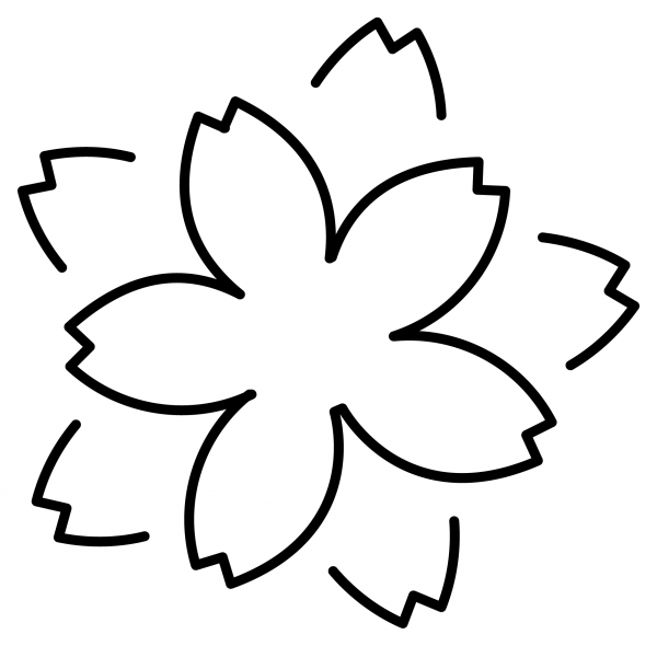 White Flower Emoji coloring page image