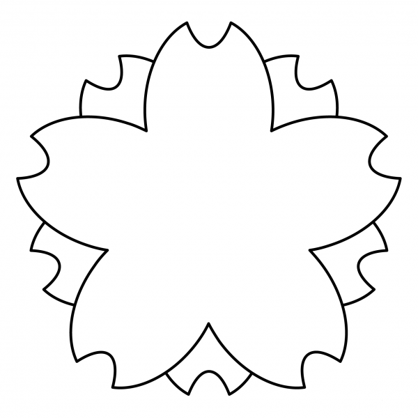 White Flower Emoji coloring page image
