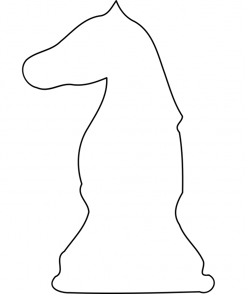 White Knight coloring page image